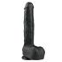 Dildo Grande con Ventosa e Testicoli - Nero (29,5cm) - Easytoys 