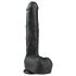 Dildo Grande con Ventosa e Testicoli - Nero (29,5cm) - Easytoys 