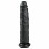 Dildo Extra Grande con Ventosa Easytoys (28,5cm) - Nero 