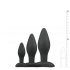 Set di Dildo Anali Easytoys Rocket - Nero (3 pezzi) 