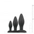 Easytoys Rocket - Set anale 3 pezzi nero