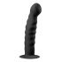 Dildo Anale Rigato con Ventosa Easytoys (14cm) - Nero 