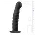 Dildo Anale Rigato con Ventosa Easytoys (14cm) - Nero 