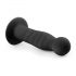 Easytoys Ribbed - Dildo anale nero con base a ventosa (14cm)