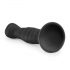 Easytoys Ribbed - Dildo anale nero con base a ventosa (14cm)