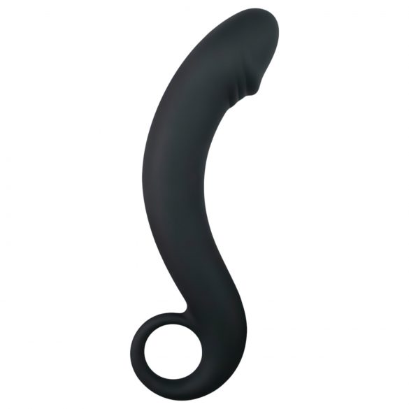 Dildo Anale Curvo in Silicone EasyToys - Nero 