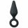 Plug Anale Easytoys Punta Affilata con Anello di Trattenimento - Medio (Nero) 