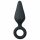 Easytoys Pointy Plug - dildo anale con anello di presa - medio (nero)