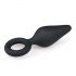 Easytoys Pointy Plug - dildo anale con anello di presa - medio (nero)