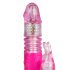 Vibratore Easytoys con perle rotanti, stimolatore clitorideo e movimento thrusting (rosa) 