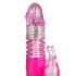 Vibratore Easytoys con perle rotanti, stimolatore clitorideo e movimento thrusting (rosa) 