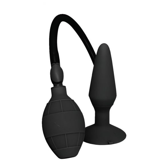 MenzStuff L - dildo anale con base a pompa - nero (grande)