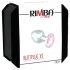 Rimba XS - plug anale in metallo argento con pietra rosa