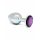 Rimba XS - Plug anale in metallo con pietra viola (argento)