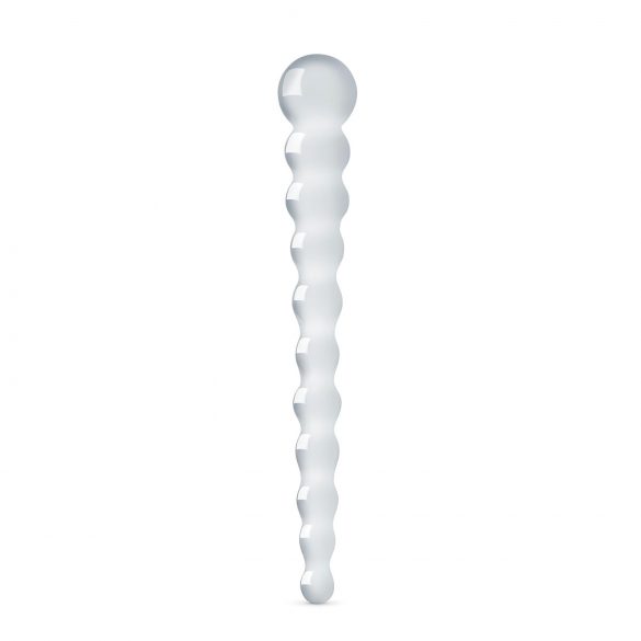 Gildo Glass No. 20 - dildo in vetro con perle (trasparente)