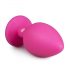 Easytoys Diamond - plug anale con pietra bianca (grande) - rosa