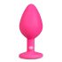 Dildo Anale Medium Easytoys Diamond con Gemma Bianca - Rosa 