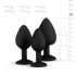 Set di Dildo Anali Easytoys Diamond con Decorazioni Gemmate (Nero) 