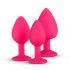 Set di Dildo Anali Easytoys Diamond con Gioielli (Rosa) 