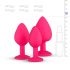 Set di Dildo Anali Easytoys Diamond con Gioielli (Rosa) 