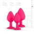 Set di Dildo Anali Easytoys Diamond con Gioielli (Rosa) 