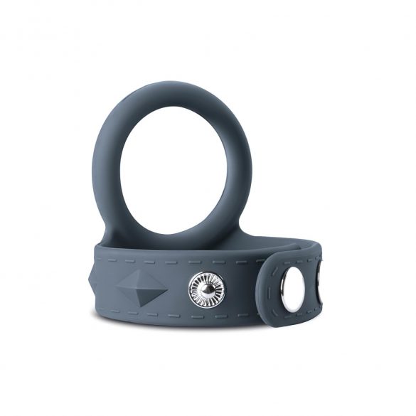 Strap Boners L - Anello fallico e testicolare combinato (grigio) 