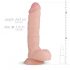 Fantasia Reale Glynn - Fallo Realistico con Testicoli - 25cm (Naturale) 