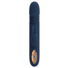   Dea Zephyros - Vibratore ricaricabile e impermeabile con stimolatore per clitoride e movimento thruster (blu)