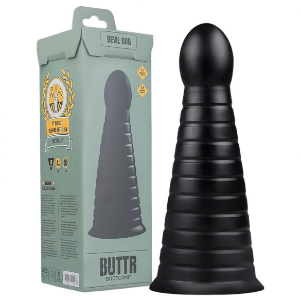 BUTTR Devil Dog - Dildo con Base di Suzione (Nero)