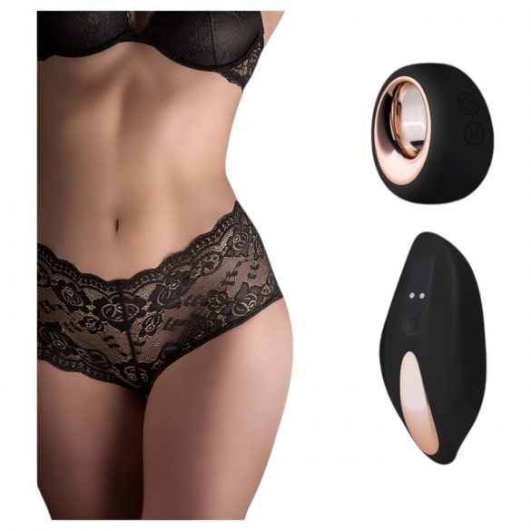 Pantyrebel - Slip vibrante ricaricabile con telecomando - Nero (S-L)