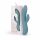 Vibratore Punto-G Turquoise Bloom con Stimolatore Clitorideo e Batteria Ricaricabile 