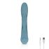 Vibratore Punto-G Turquoise Bloom con Stimolatore Clitorideo e Batteria Ricaricabile 