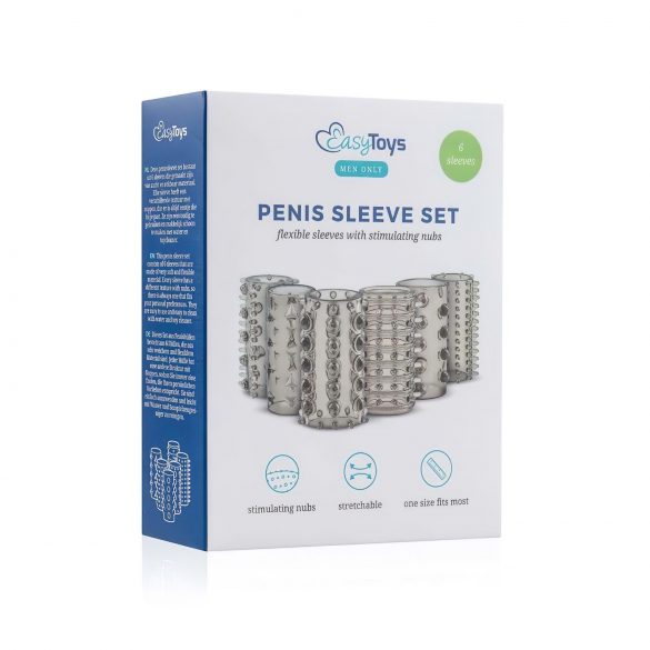 Set di manicotti per pene Easytoys - fumo (6 pezzi)