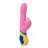 PMV20 Copy Dolphin - Vibratore rosa con testa rotante e stimolatore clitorideo