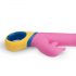 PMV20 Copy Dolphin - Vibratore rosa con testa rotante e stimolatore clitorideo