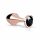 Rosy Gold Butt Plug - plug anale con pietra nera (rosé gold)