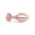 Rosy Gold Butt Plug - plug anale con pietra nera (rosé gold)