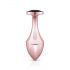 Rosy Gold Butt Plug - plug anale con pietra nera (rosé gold)