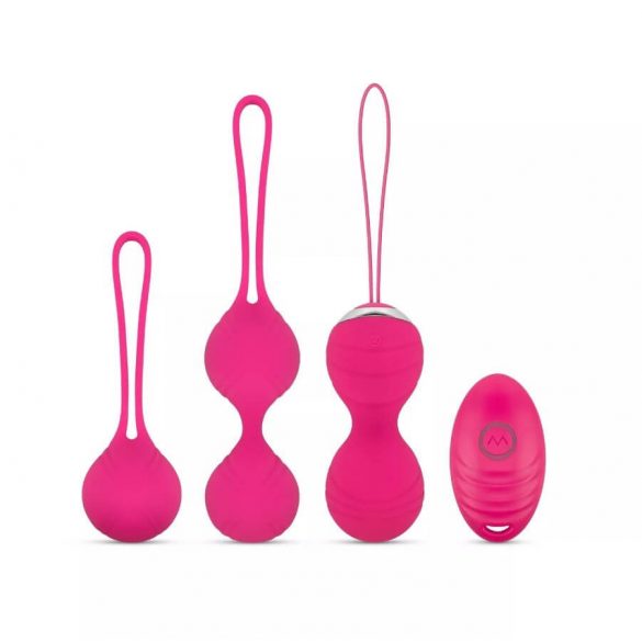 Set Sfere del Piacere Vibranti di Easytoys - Kit di 3 Pezzi (Rosa) 