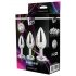 Gleaming Love - set di plug anali - argento (3 pezzi)