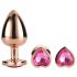 Gleaming Love - set di plug anali a forma di cuore - oro rosa (3 pezzi)