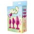 Kit di allenamento anale Flirts - set 3 plug anali - rosa