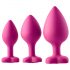 Kit di allenamento anale Flirts - set di plug anali (3 pezzi) - rosa