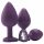 Kit di allenamento anale Flirts - set di plug anali (3 pezzi) - viola