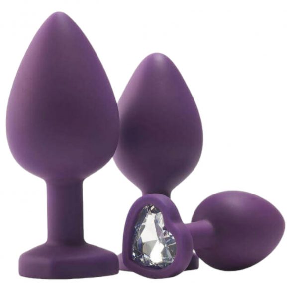 Kit di Allenamento Anale Flirts - Set di Dildo Anali (3 pezzi) - Viola 