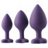 Kit di allenamento anale Flirts - set di plug anali (3 pezzi) - viola