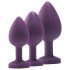 Kit di allenamento anale Flirts - set di plug anali (3 pezzi) - viola