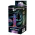 Glamour Glass - vibratore anale in vetro con telecomando - ondulato (colorato)