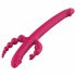 Vibratore "Tridente del Piacere" Ricaricabile in Silicone con Quadrupla Funzione (Rosa) 