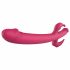 Vibratore "Tridente del Piacere" Ricaricabile in Silicone con Quadrupla Funzione (Rosa) 